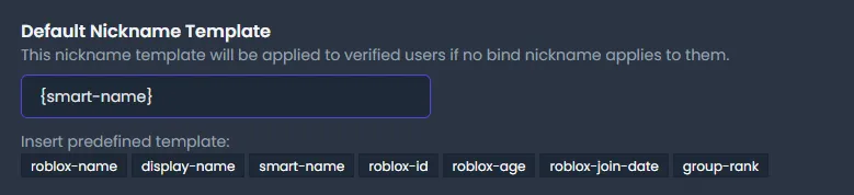 Image of the default nickname template option