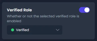 Image of the Verified Role option