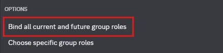 Image of the bind mode option described