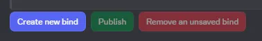 Page menu buttons